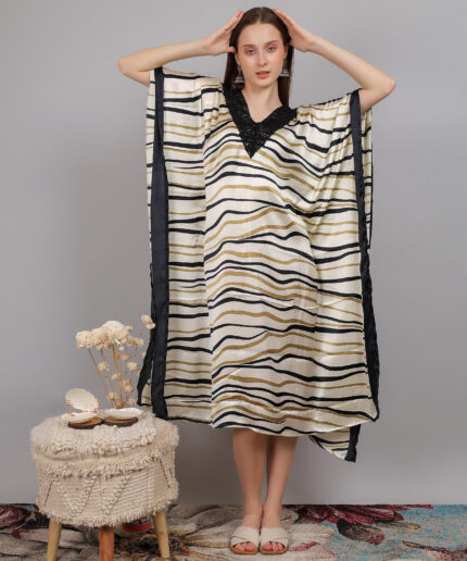 Black and Gold Kaftan