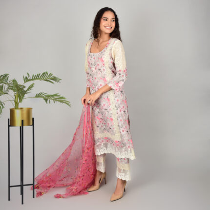 Pink Printed Pakistani suit