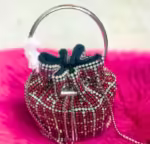 Red Gemstone Potli Bag